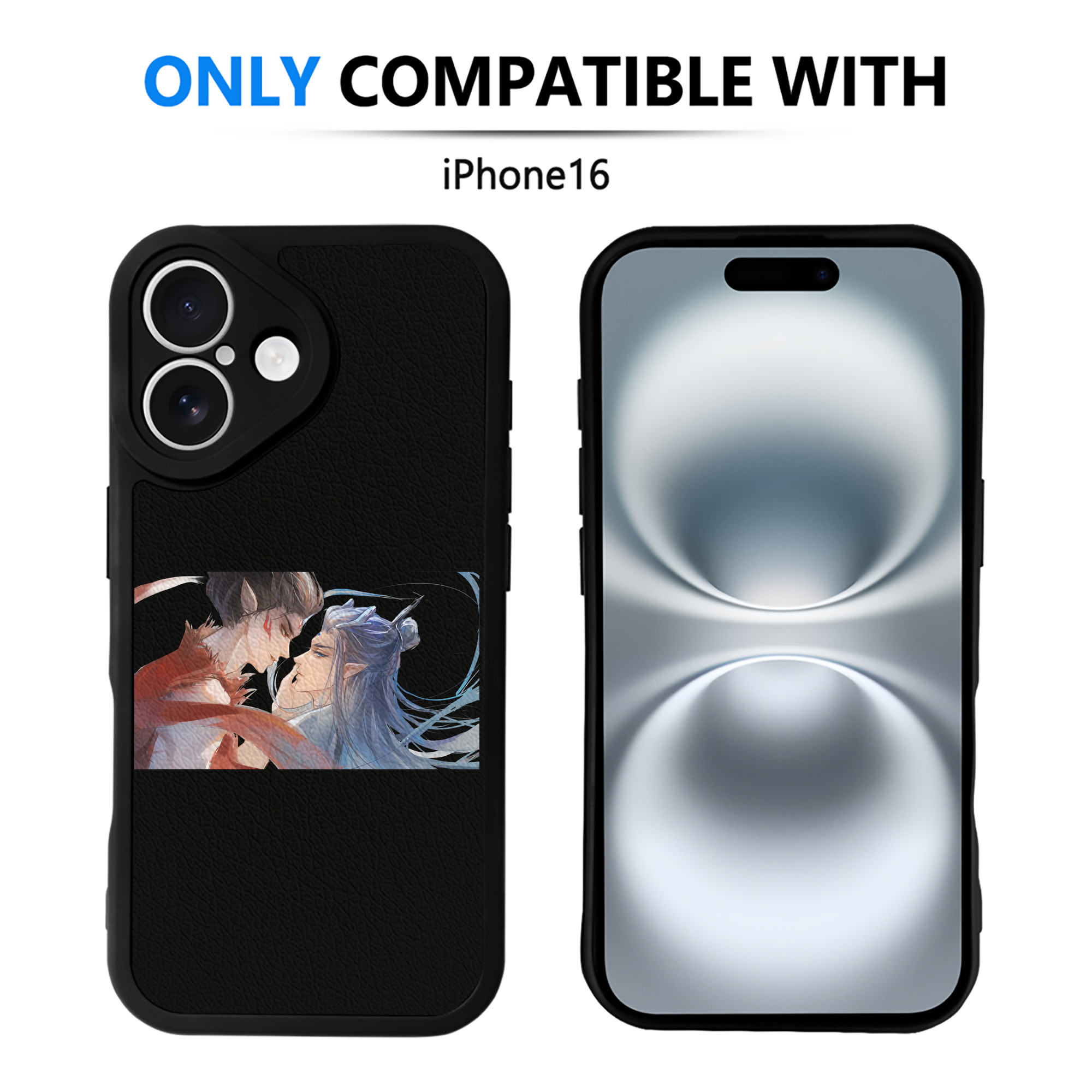 （画像用） Ne Zha 2 ナタ 魔童の大暴れ 【iPhone 16シリーズ対応】シリコンスマホケース（レザー調） 材質：シリコン